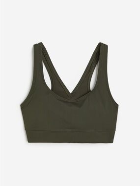 H&M Olive Green V-Back Sports Bikini top